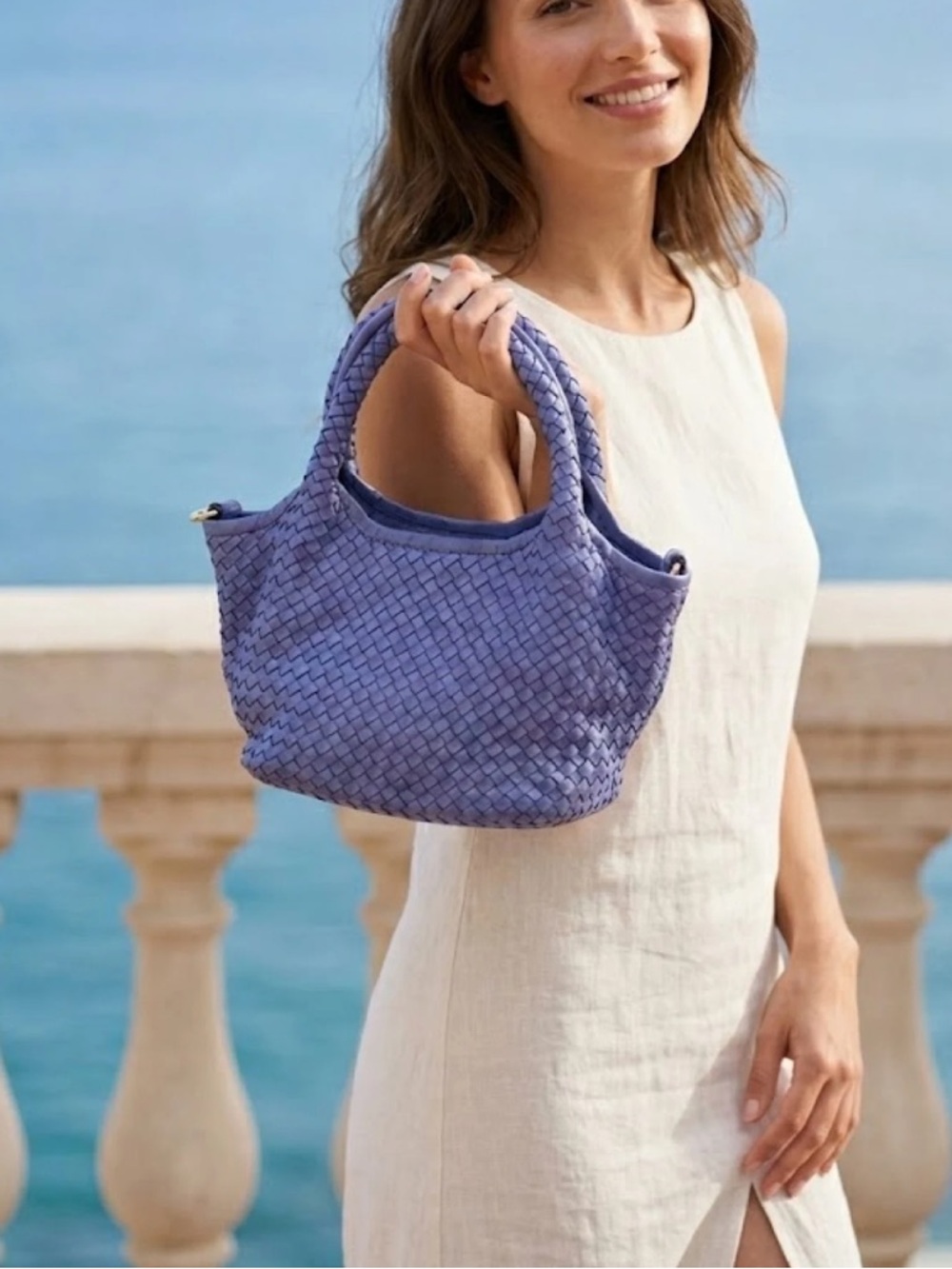 MADE IN ITALY MULTI LISTING Woven ITALIAN LEATHER Top-Handle Tote Bag